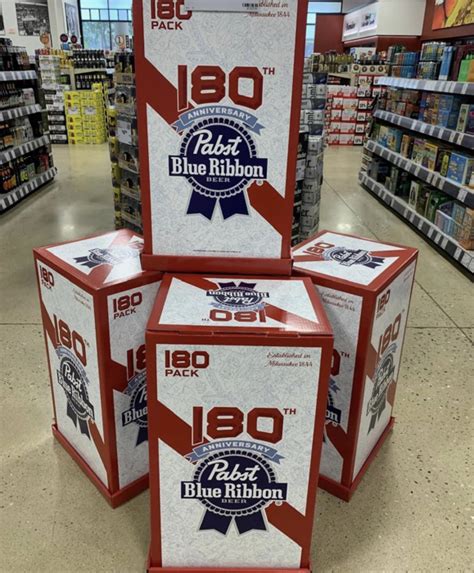 Pabst Blue Ribbon Drops 180 Pack Celebrating 180 Years Of Brewing