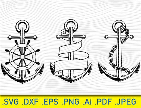 Anchor Svg Nautical Svg Summer Svg Anchor Cut File Anchor Clipart Ocean Svg Beach Svg