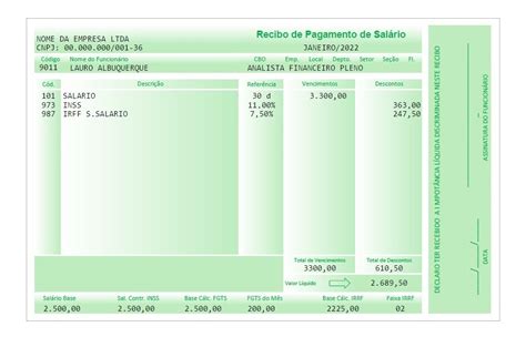 Holerite Folha De Pagamento Edit Vel Parcelamento Sem Juros