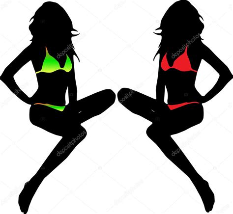 Bikini Woman Silhouette Stock Vector Smotrivnebo 4273167