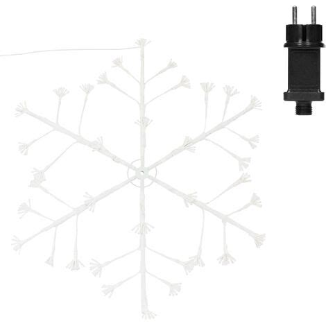 Ecd Germany Flocon De Neige Avec Ampoules Led Blanc Chaud Cm