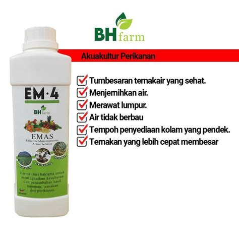 Em4 Perikanan Em4 Penternakan Em4 Pertanian Baja Organik Em 4 Organic Fertilizer Pencuci Air