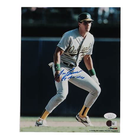 Jose Canseco Signed Athletics 8x10 Photo Inscribed 88 AL MVP JSA