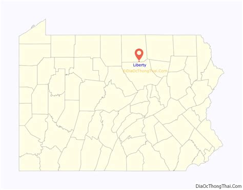 Map of Liberty borough, Pennsylvania - Thong Thai Real