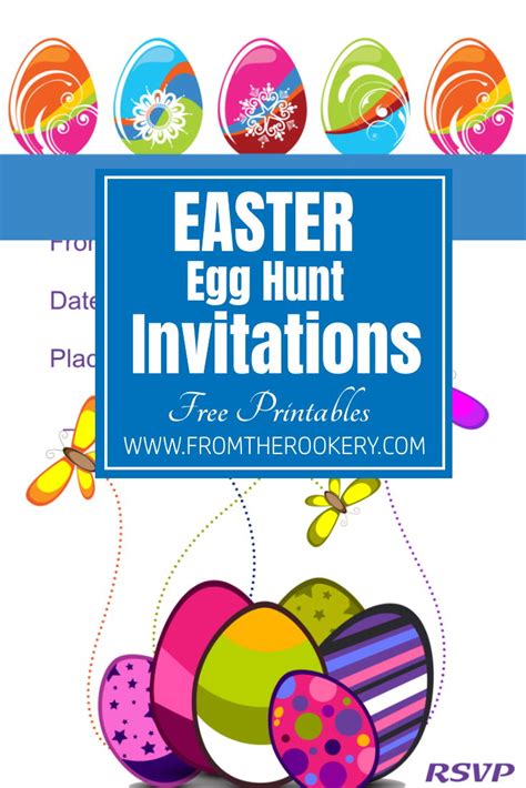 Printable Easter Egg Hunt Invitations