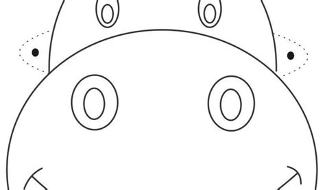 Children S Mask Templates Hippo Mask Printable Coloring Page For Kids