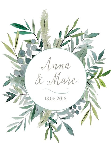 Atelier Eksento Faire Part De Mariage Aquarelle Fleuri Naturo