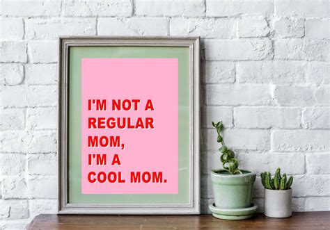 Im Not A Regular Mom Mean Girls Quote Typography Pink Red Etsy