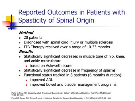 Ppt Intrathecal Baclofen For Spasticity Powerpoint Presentation Free Download Id 1245439