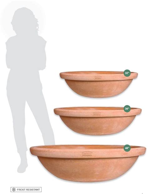 Oversized Tuscan Wide Rim Planter Bowl Tuscan Planters Terracotta Bowl