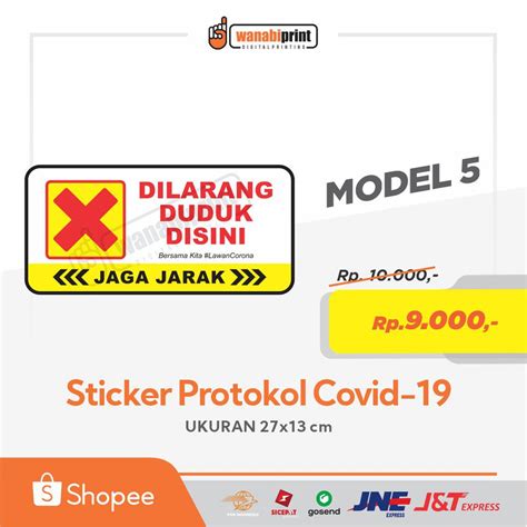 Jual Cetak Stiker Jaga Jarak Aman Meja Lantai Masjid Sticker Social