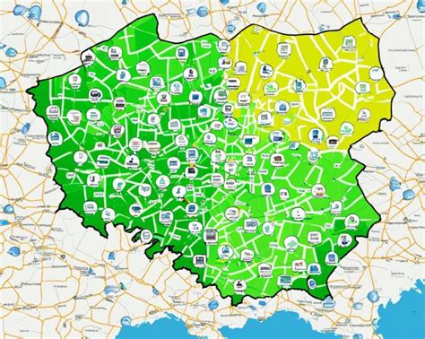 Mapa Nadajnik W Telewizji Naziemnej W Polsce