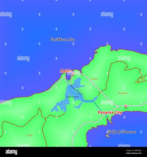 Map of colon panama hi-res stock photography and images - Alamy