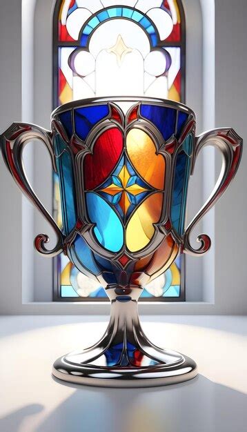 Trophy cup Stained Glass | Premium AI-generated image