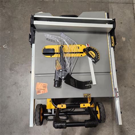 As Is DEWALT 15 Corded 10 In Job Site Table Saw With Rolling Stand