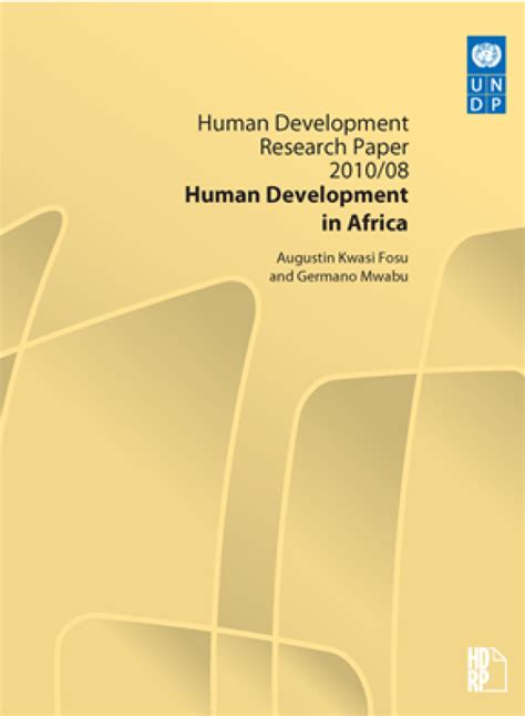 Human Development In Africa Human Development Reports