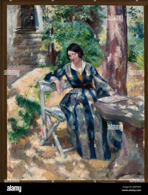 Portrait Of Irena Artists Wife In The Garden Weiss Wojciech