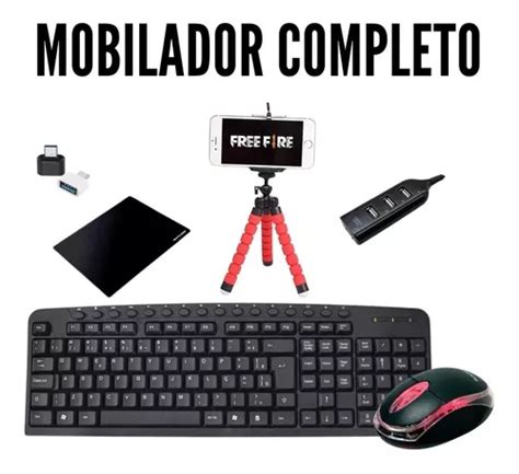 Kit Gamer Mobilador Teclado Mouse P Celular Free Fire Frete Gr Tis