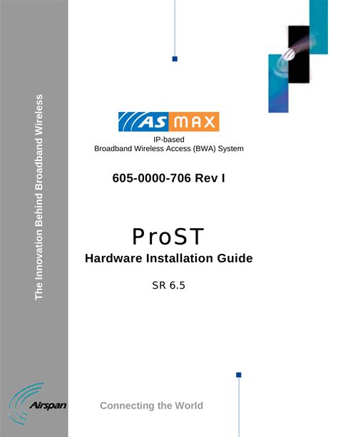 Airspan Networks ASMAX37 Terminal Station ProST 3 7 GHz TDD User Manual