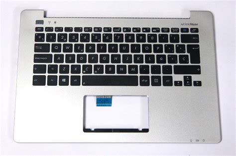 Teclado Asus Vivobook S Q Negro Espa Ol Incluye Palmrest Plateado