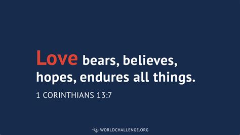 1 Corinthians 13:7 | worldchallenge.org