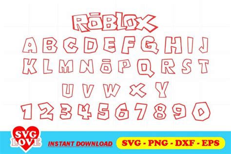 Roblox Alphabet Svg Bundle Gravectory