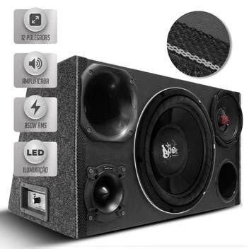 Caixa Som Trio Goiano Amplificada Shutt 850w Subwoofer Beatz Woofer