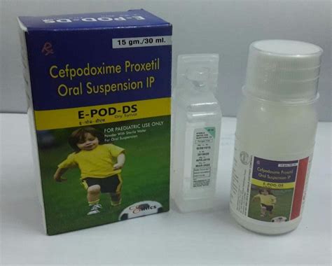 E Pod Ds Dry Syp Wfi Cefpodoxime Proxetil Mg Ml With Wfi For