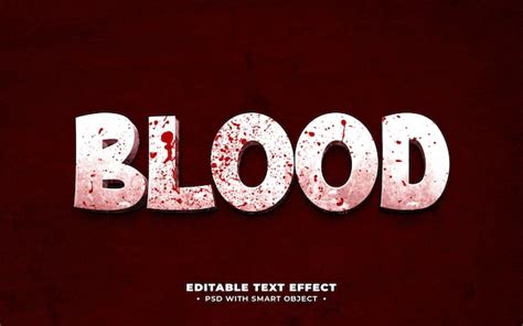 Premium Psd Psd Blood D Editable Text Effect