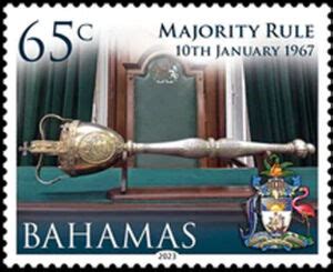 Stamp Mace Of Parliament Bahamas Majority Rule In The Bahamas