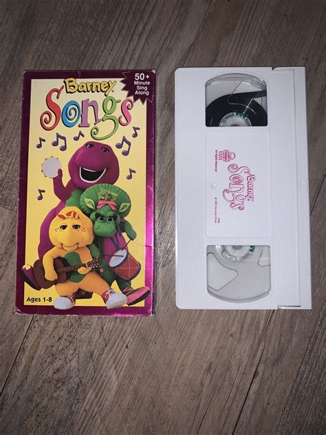 Barney - Barney Songs VHS WHITE TAPE EDUCATIONAL PBS RETRO VINTAGE ...