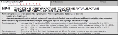 Jak wypełnić NIP 8 dla spółki SPÓŁKIOSOBOWE PL