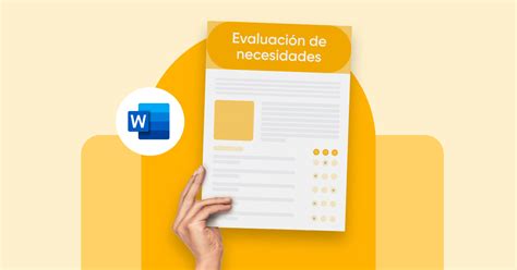 Ejemplos de evaluación de necesidades en Word plantilla Crehana