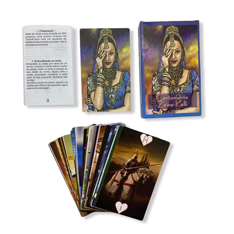 Baralho Tarot Cartomante Zaira Kalli Azul Deck 36 Cartas Submarino