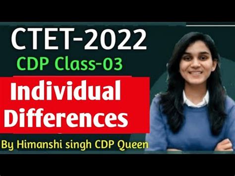 Individual Differences Cdp Class For Ctet By Himanshi Singh