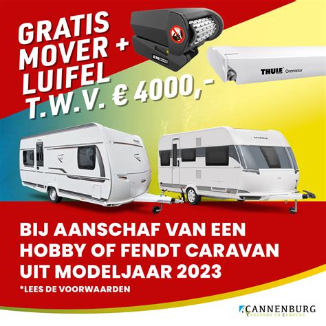 Actie Gratis Mover En Cassetteluifel Bij Een Hobby Of Fendt Caravan