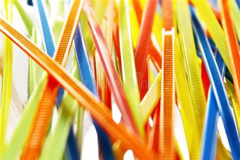 Multi-colored Cable Ties Piled Together. Stock Image - Image of colors ...