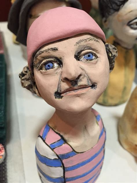 Small Ceramic Head Sculpture By Artsy Soul