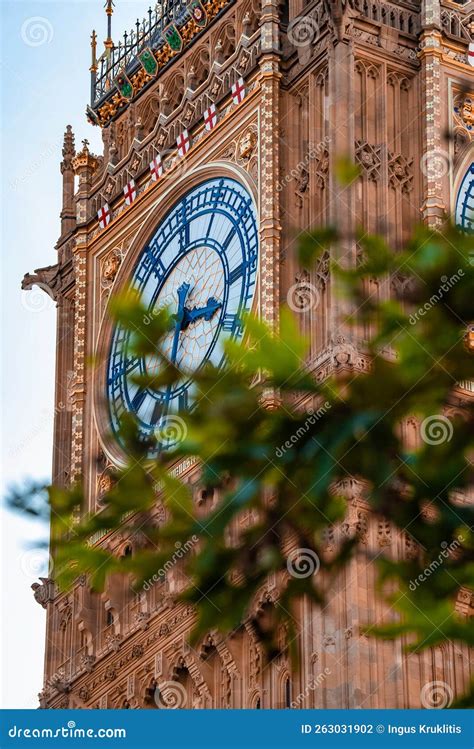 Close Up View Of The Big Ben Clock Tower And Westminster In London