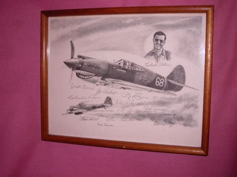 P Warhawk Signed Chuck Older Wwii Flying Tiger Pilots