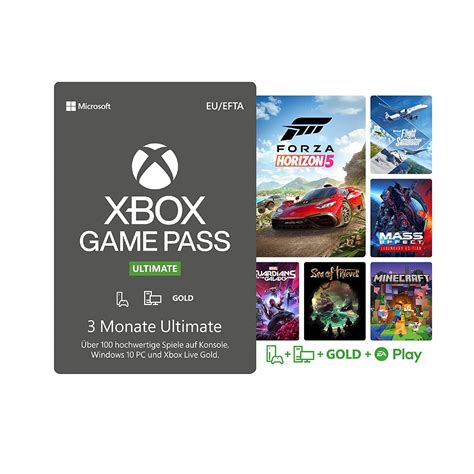 Xbox Game Pass Ultimate 3 Monate Mitgliedschaft Xbox Onewin 10 Pc