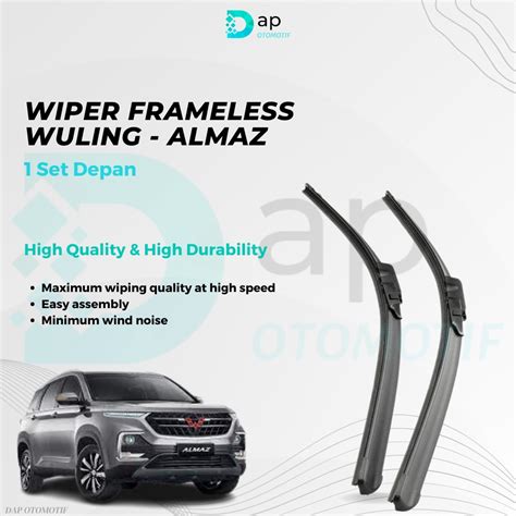 Jual Wiper Wuling Almaz Frameless 1 Set Depan 2 Pcs Shopee Indonesia