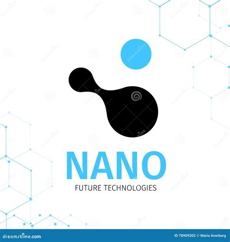 Nano Logo Nanotechnology Template Design Of Logotype Vector