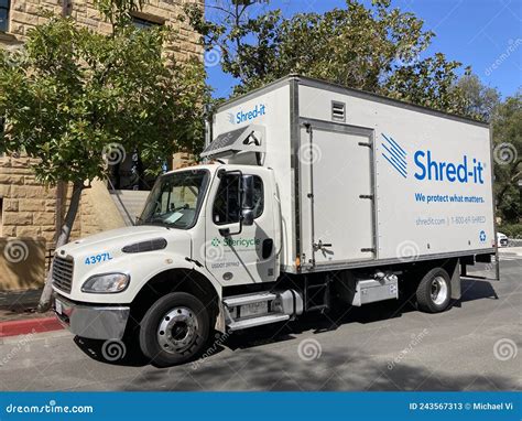 Shred-it Truck Parked at Client Office Building. Shred-it is an ...