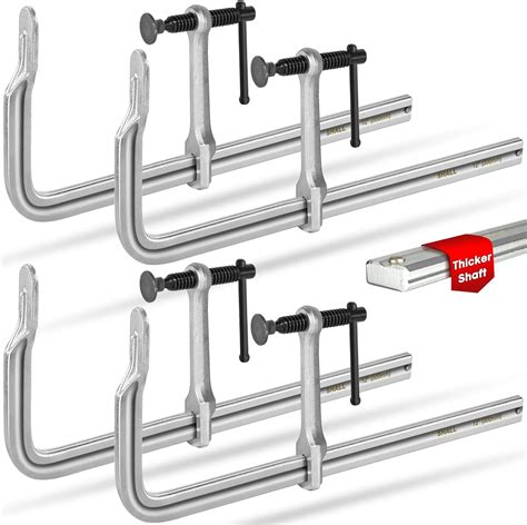 Shall 12 In Heavy Duty Bar Clamps 4 Pack Drop Forged Steel Welding F