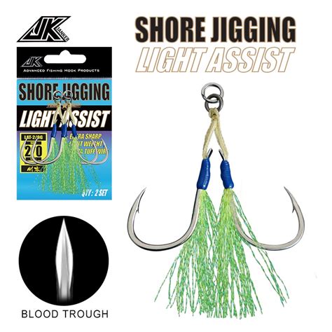 JK Fishing Hooks LAT G Shore Jigging Sea Light Assist Hook 2X Strong