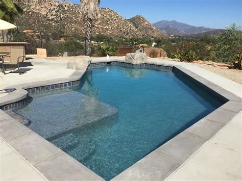 Simple Pool With Baja Shelf And Dive Rocks Simple Pool Pool Backyard