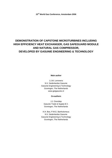 (PDF) DEMONSTRATION OF CAPSTONE MICROTURBINES …members.igu.org/html/wgc2006/pdf/paper/add10459 ...