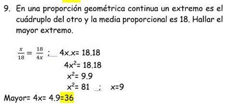 El Producto De Los Cuatro T Rminos De Una Proporci N Geom Trica