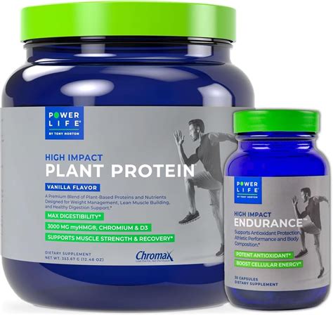 Powerlife Tony Horton High Impact Plant Protein Vanilla New Formula With 3000 Mg